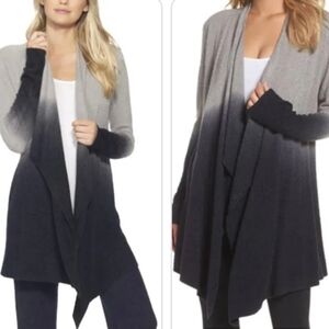 Barefoot Dreams Cozychic Lite Ombre Calypso Wrap Waterfall Cardigan Size S/M